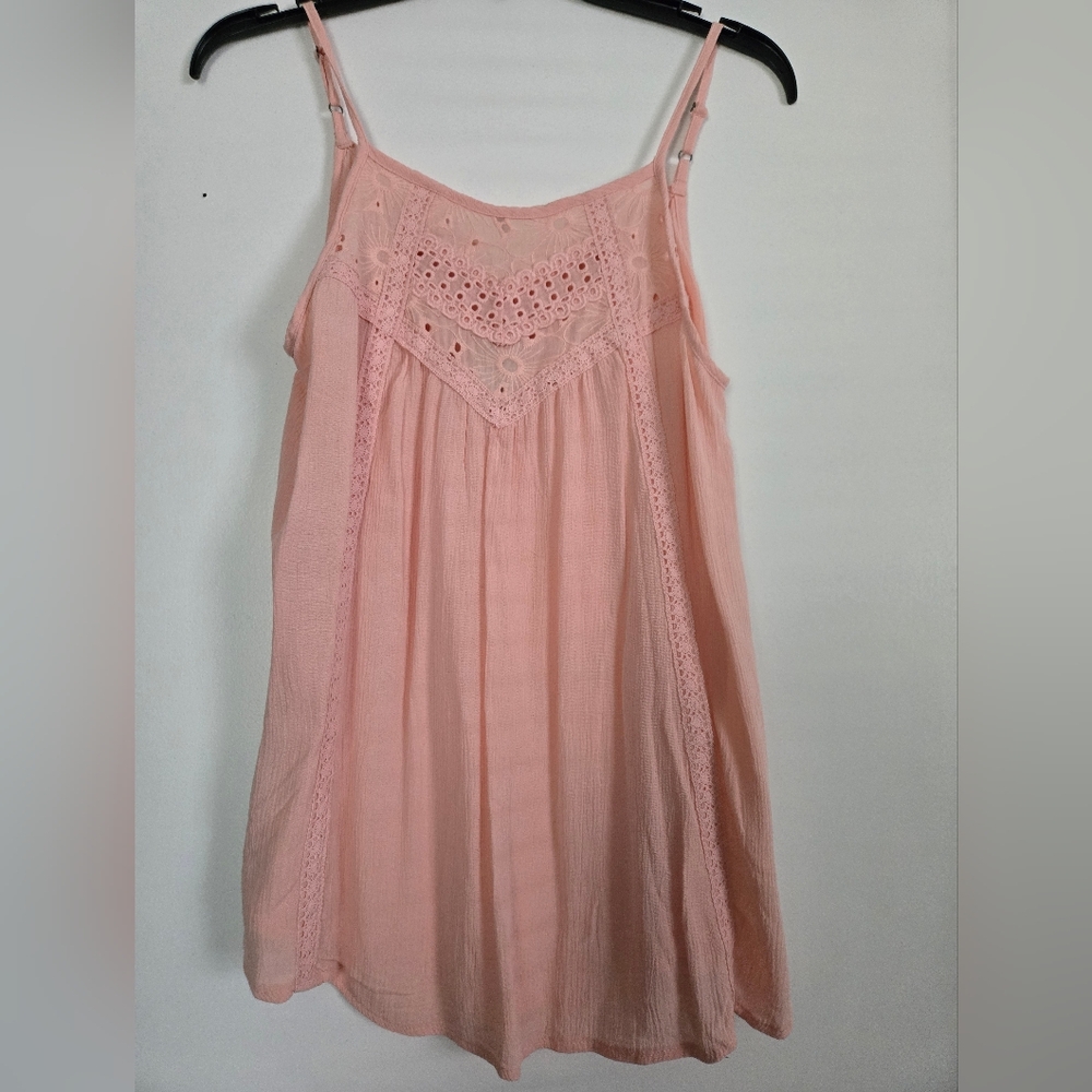 Maurices Blush Camisole with Lace Accents